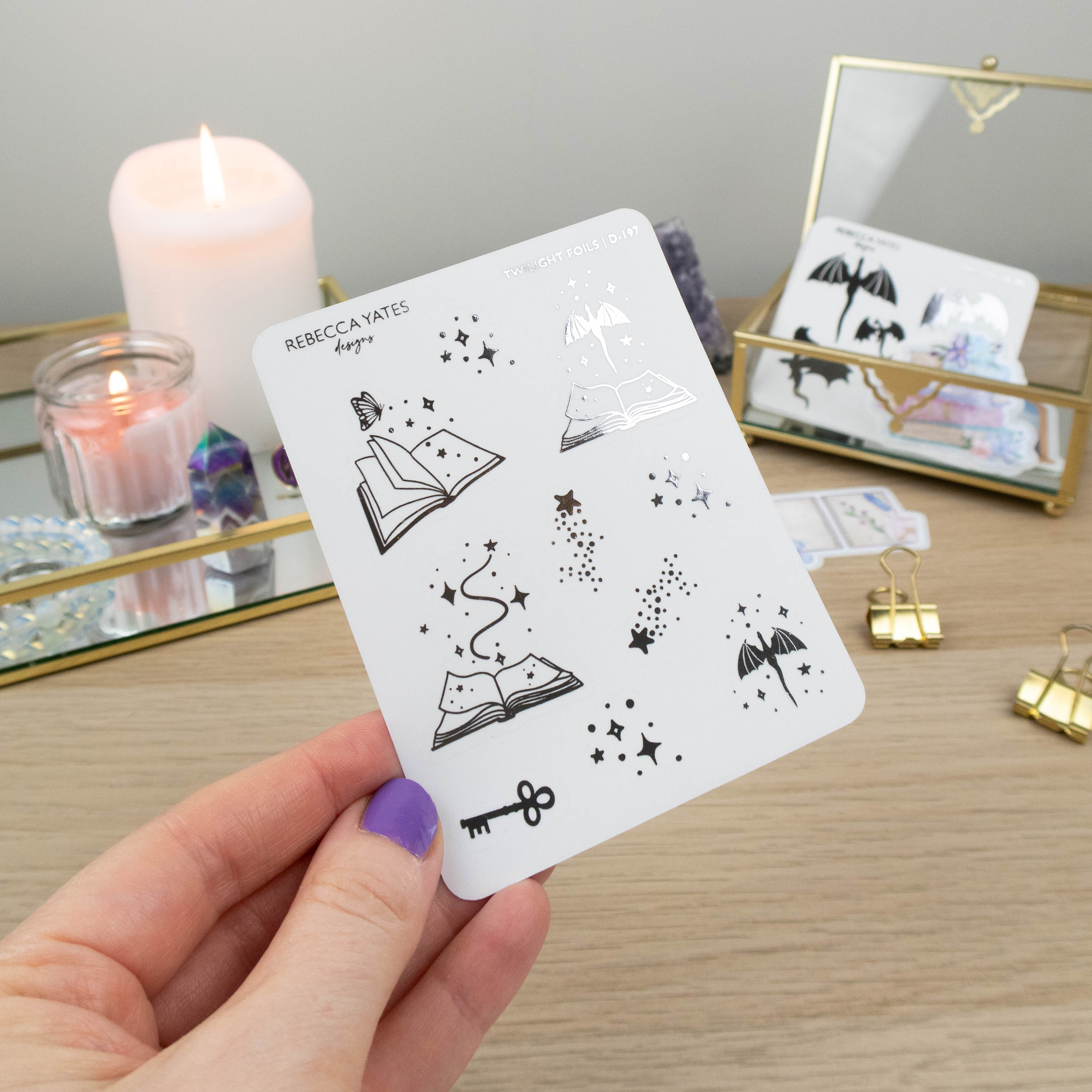 TWILIGHT FOILS - FOILED STICKER SHEET - Rebecca Yates