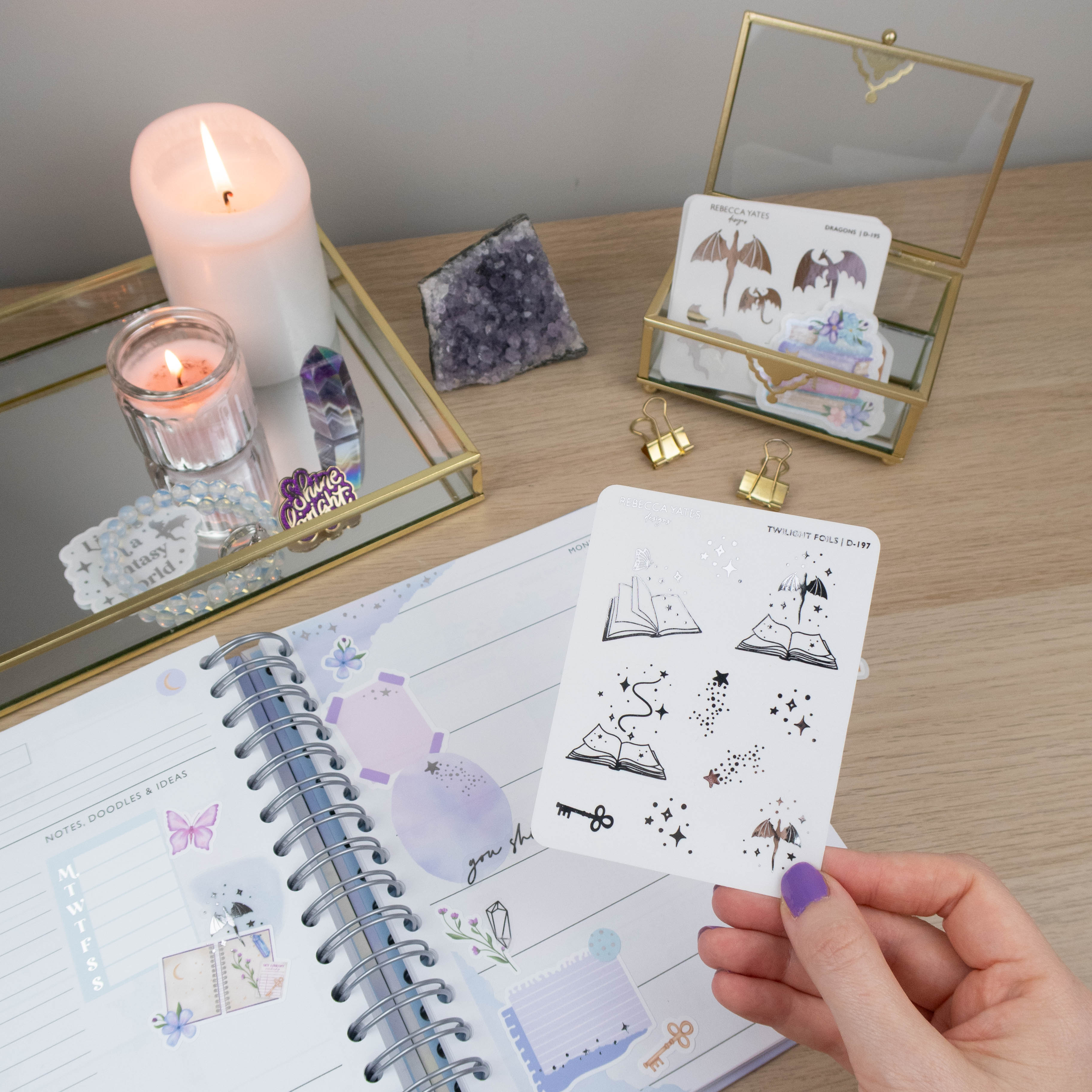 TWILIGHT FOILS - FOILED STICKER SHEET - Rebecca Yates