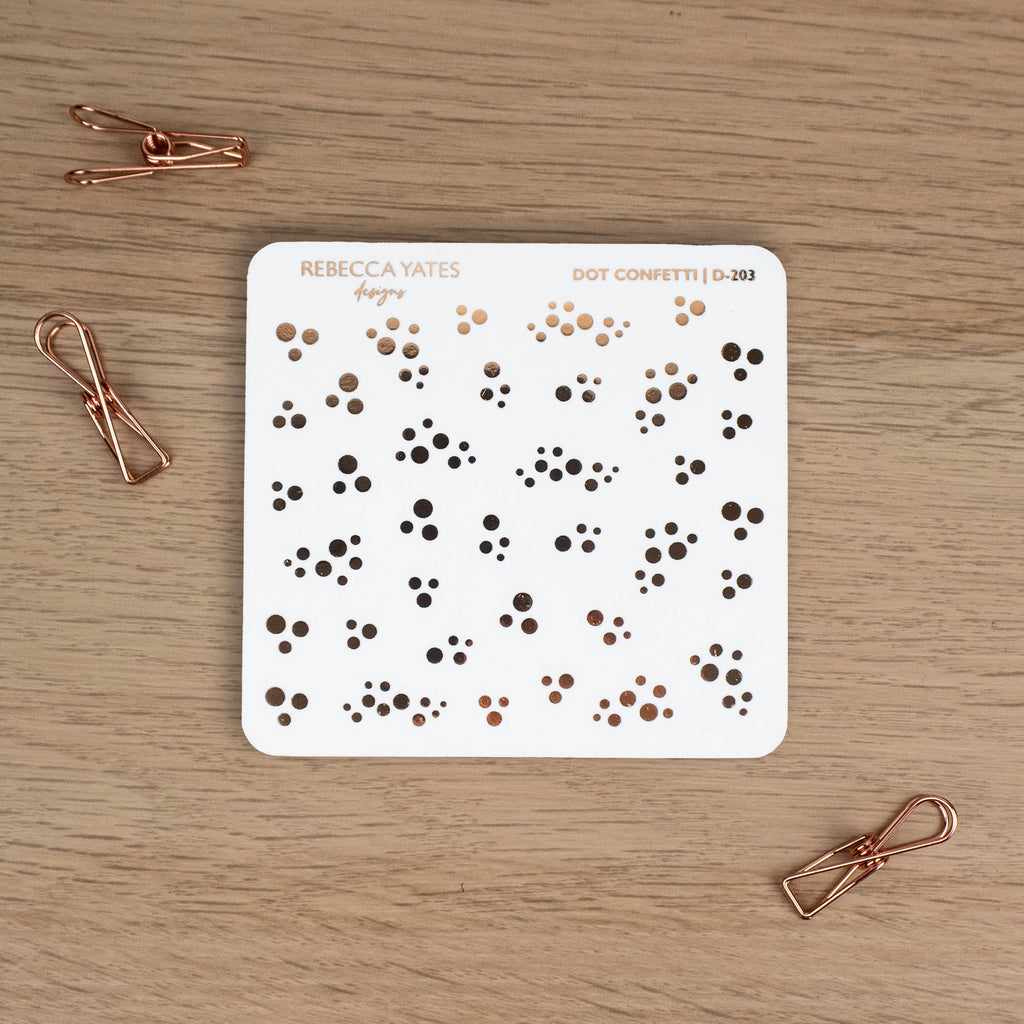 DOT CONFETTI - FOILED STICKER SHEET