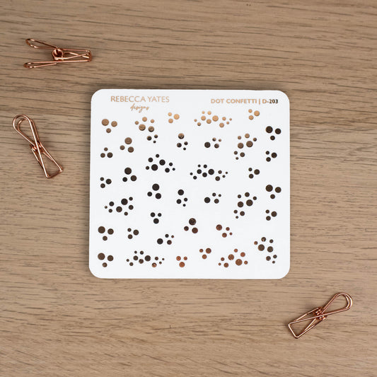 DOT CONFETTI - FOILED STICKER SHEET