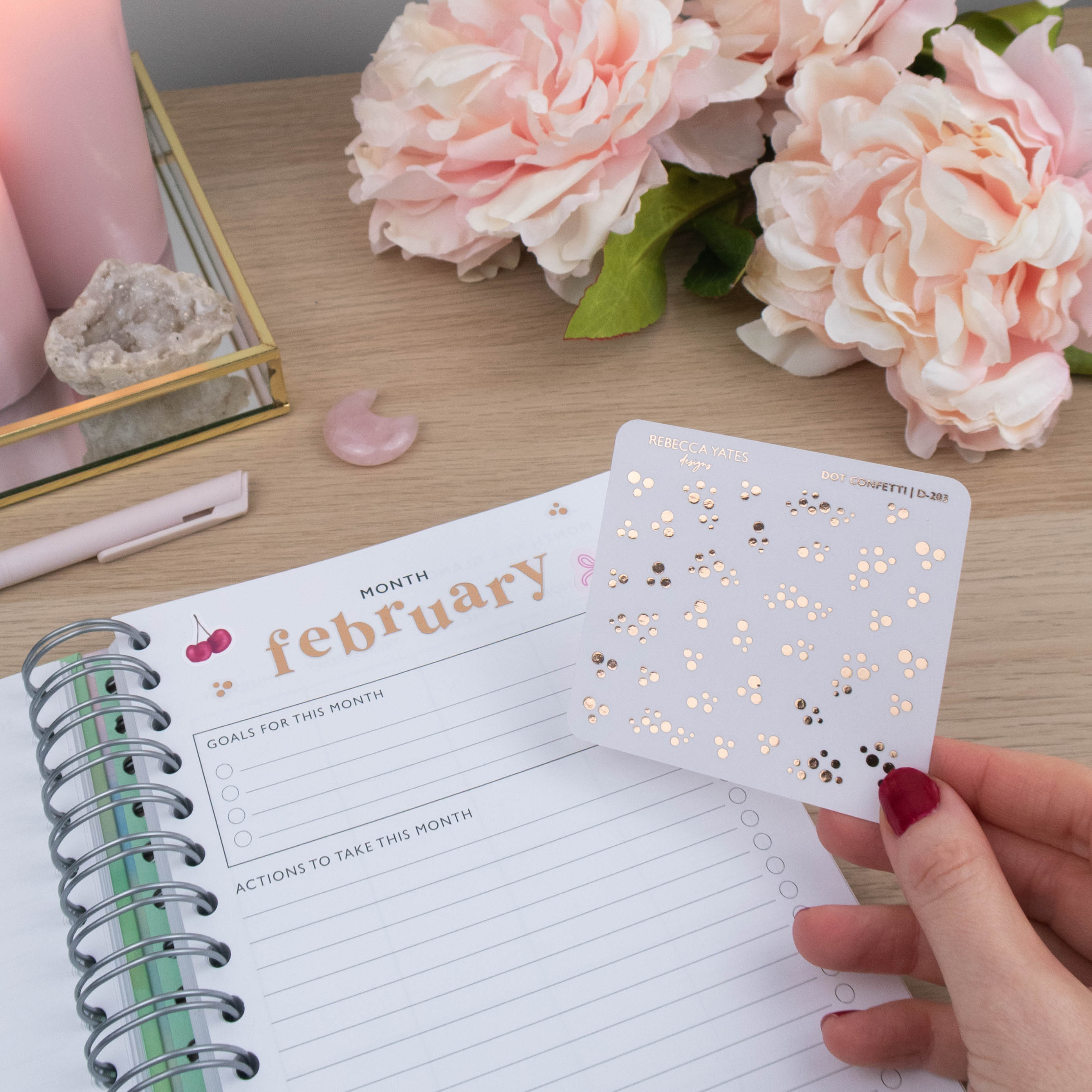 DOT CONFETTI - FOILED STICKER SHEET - Rebecca Yates