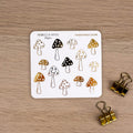 TOADSTOOLS - FOILED STICKER SHEET