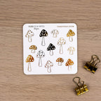 TOADSTOOLS - FOILED STICKER SHEET