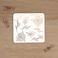 SKETCHED FLOWERS - FOILED STICKER SHEET