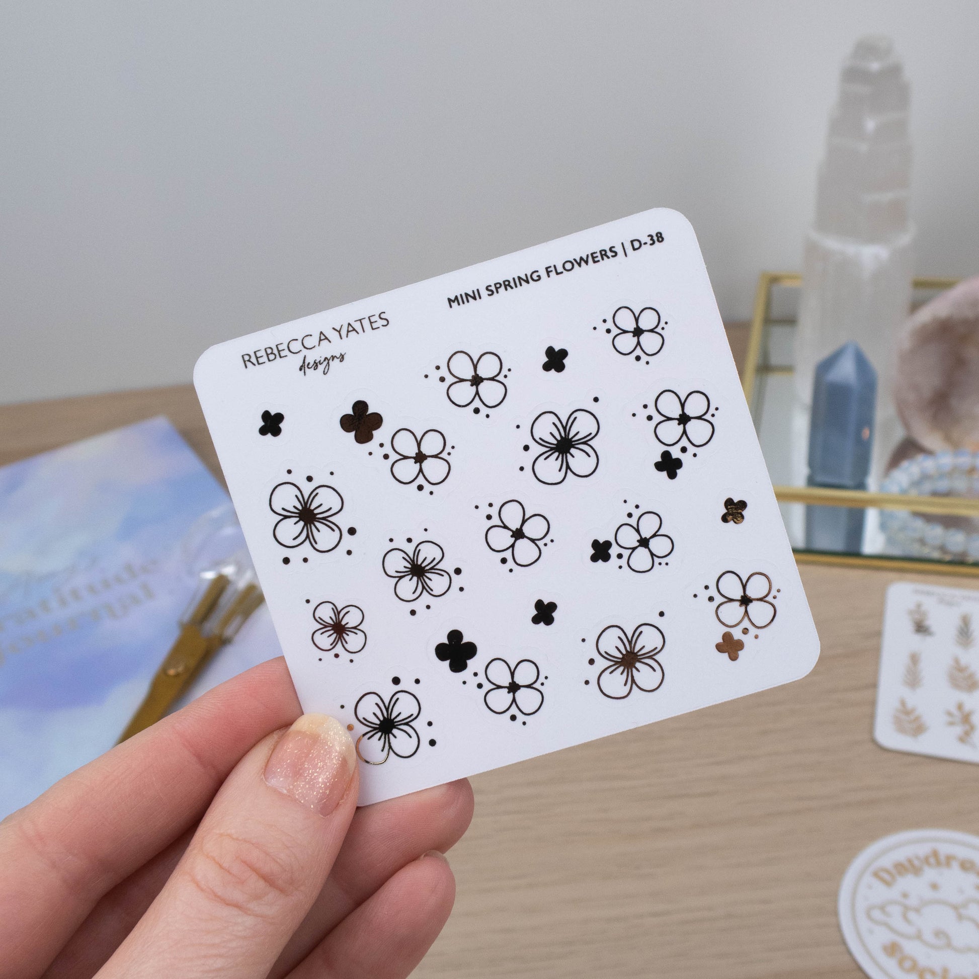 MINI SPRING FLOWERS - FOILED PLANNER STICKERS - Rebecca Yates