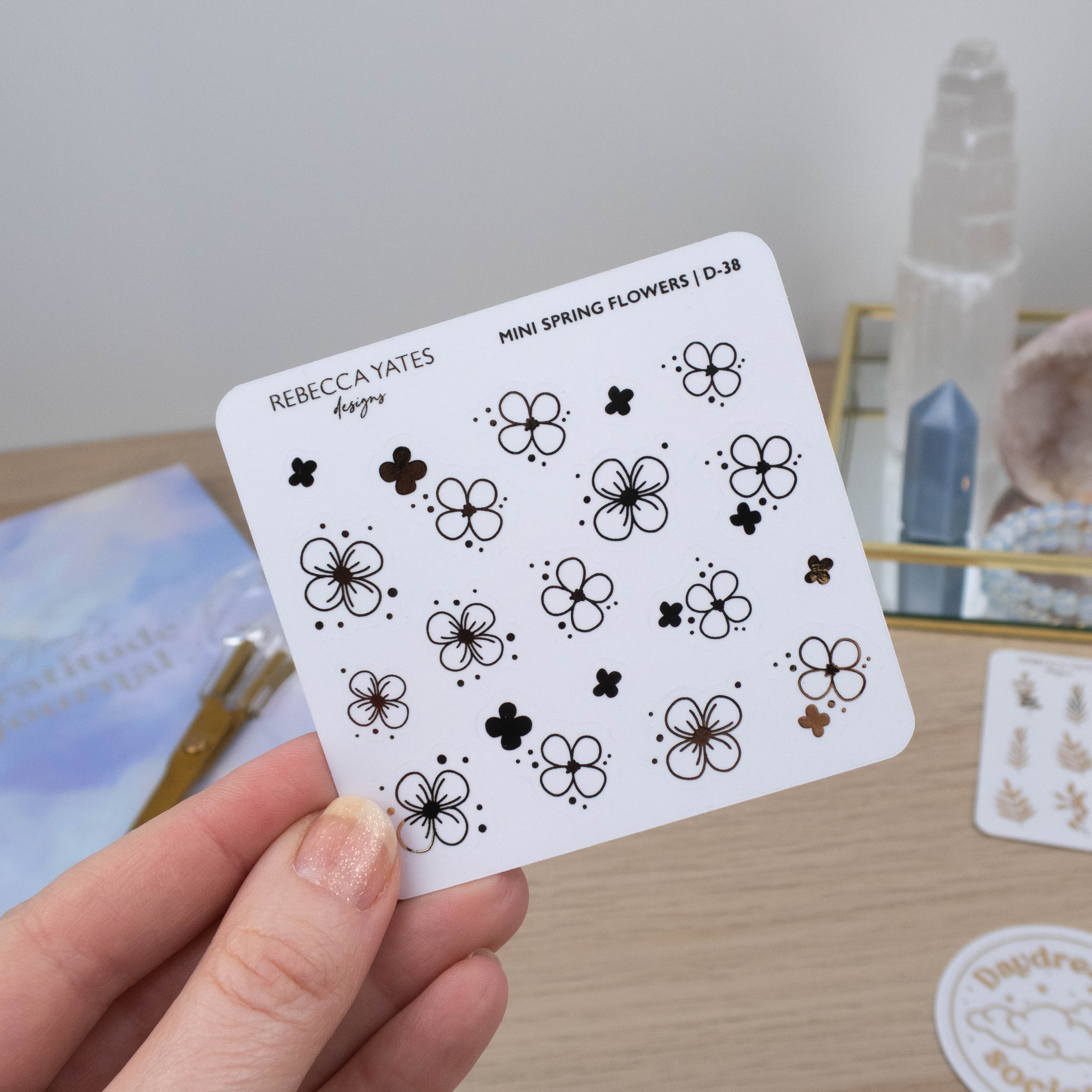 MINI SPRING FLOWERS - FOILED PLANNER STICKERS - Rebecca Yates