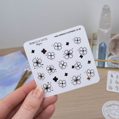 MINI SPRING FLOWERS - FOILED PLANNER STICKERS - Rebecca Yates