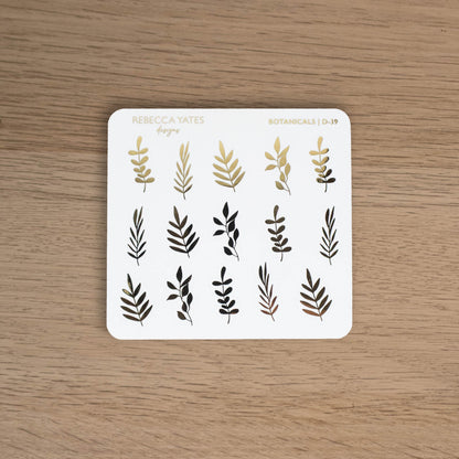Botanicals Foiled Planner Stickers D-39