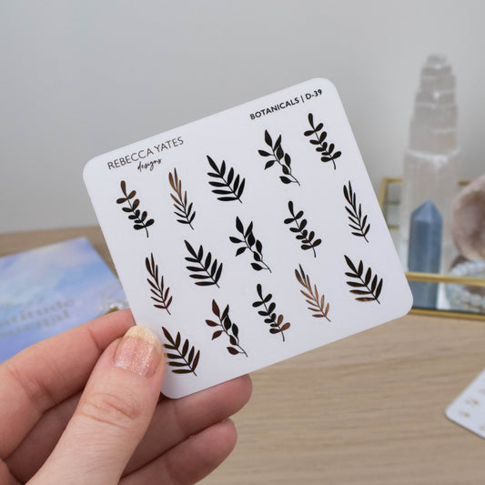 BOTANICALS - FOILED PLANNER STICKERS - Rebecca Yates