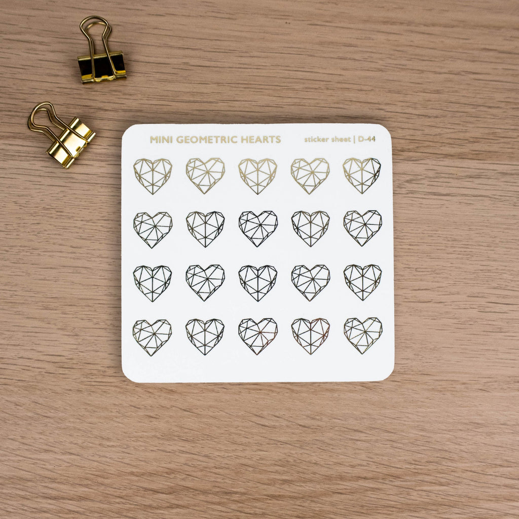 Mini Geometric Hearts - D-44