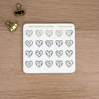 Mini Geometric Hearts - D-44