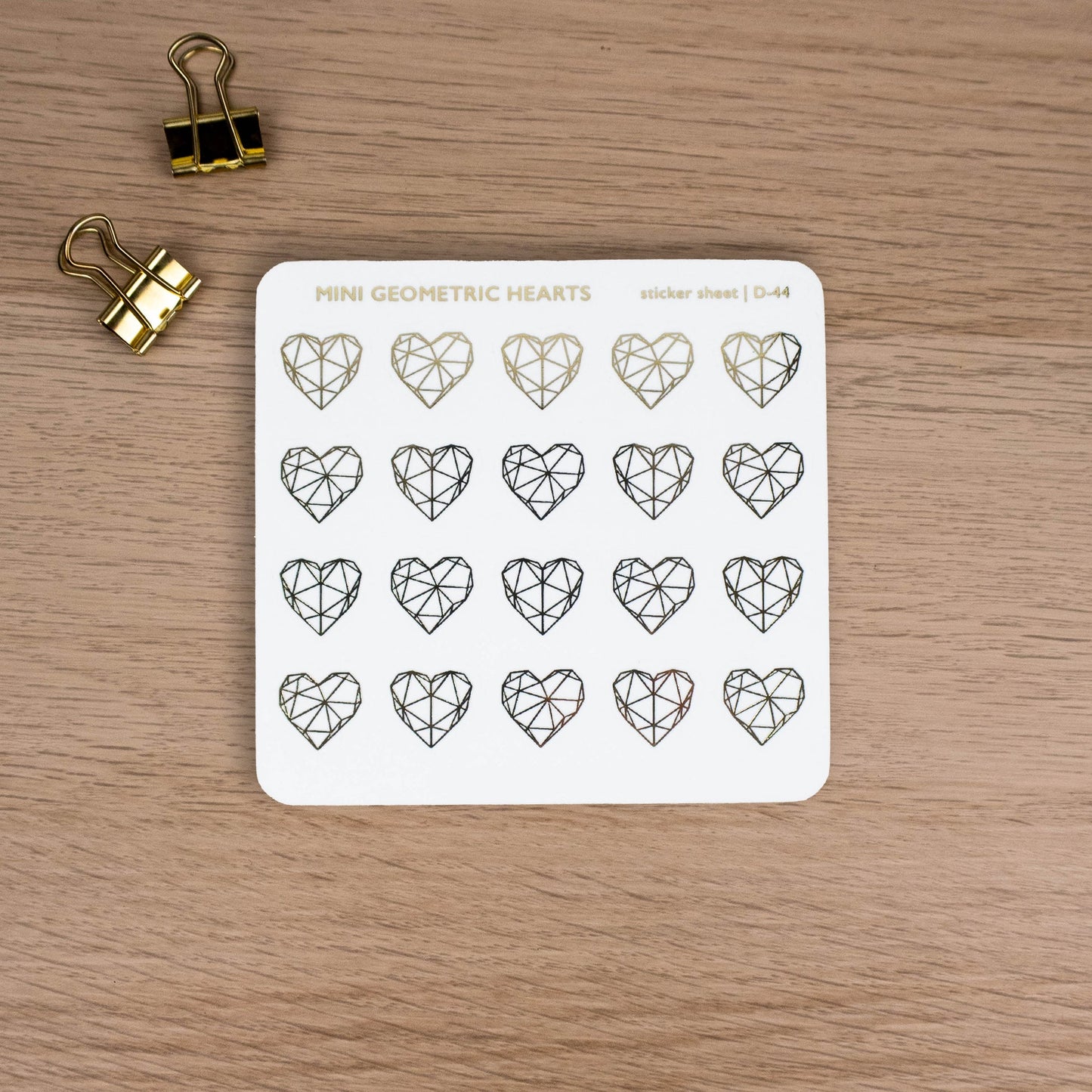 Mini Geometric Hearts - D-44