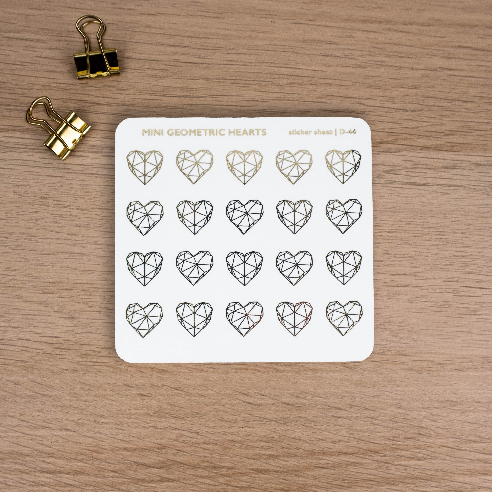 Mini Geometric Hearts - D-44