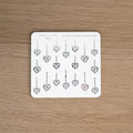 Geometric Heart Dangles - D-47
