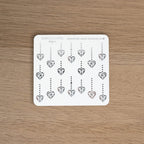 Geometric Heart Dangles - D-47