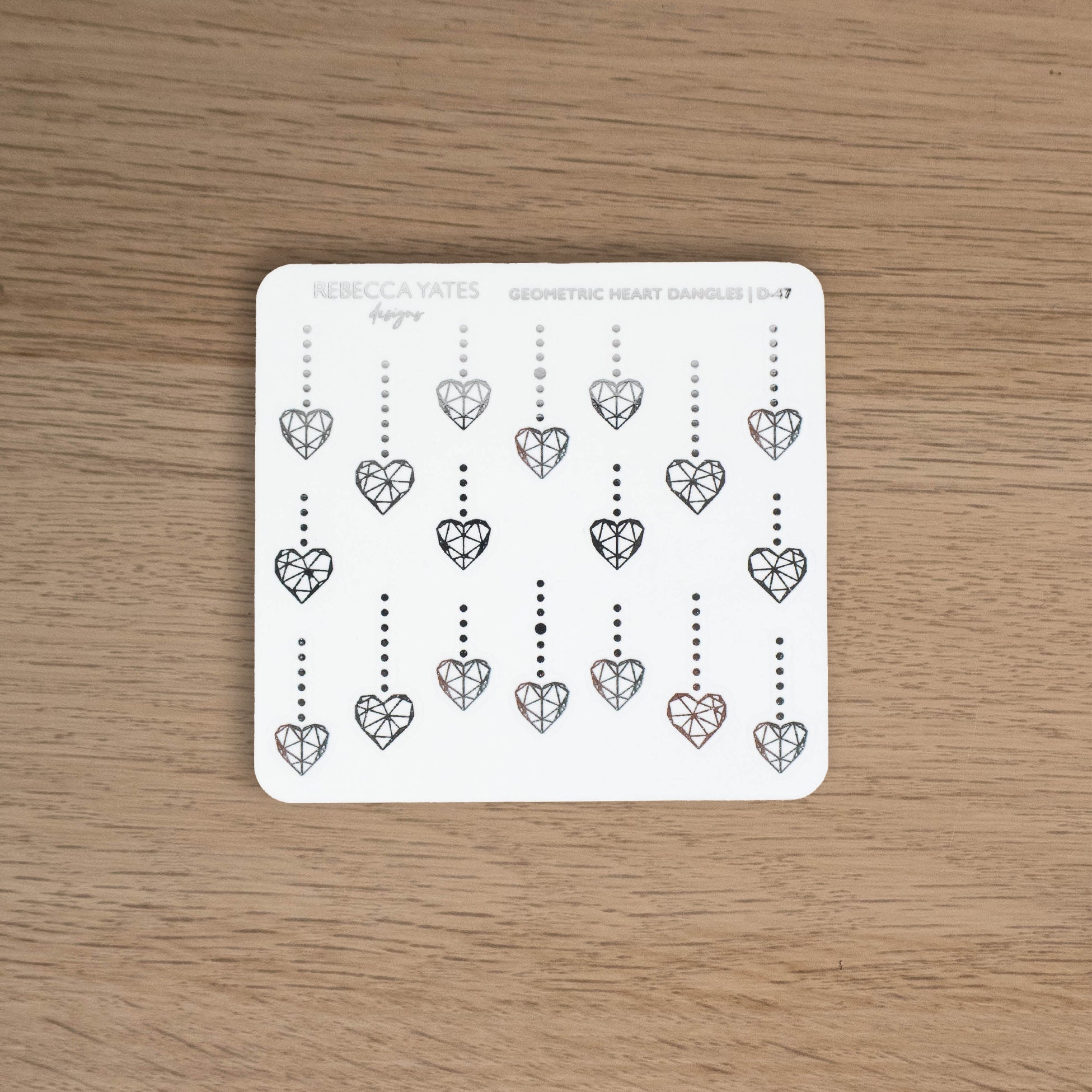 Geometric Heart Dangles - D-47
