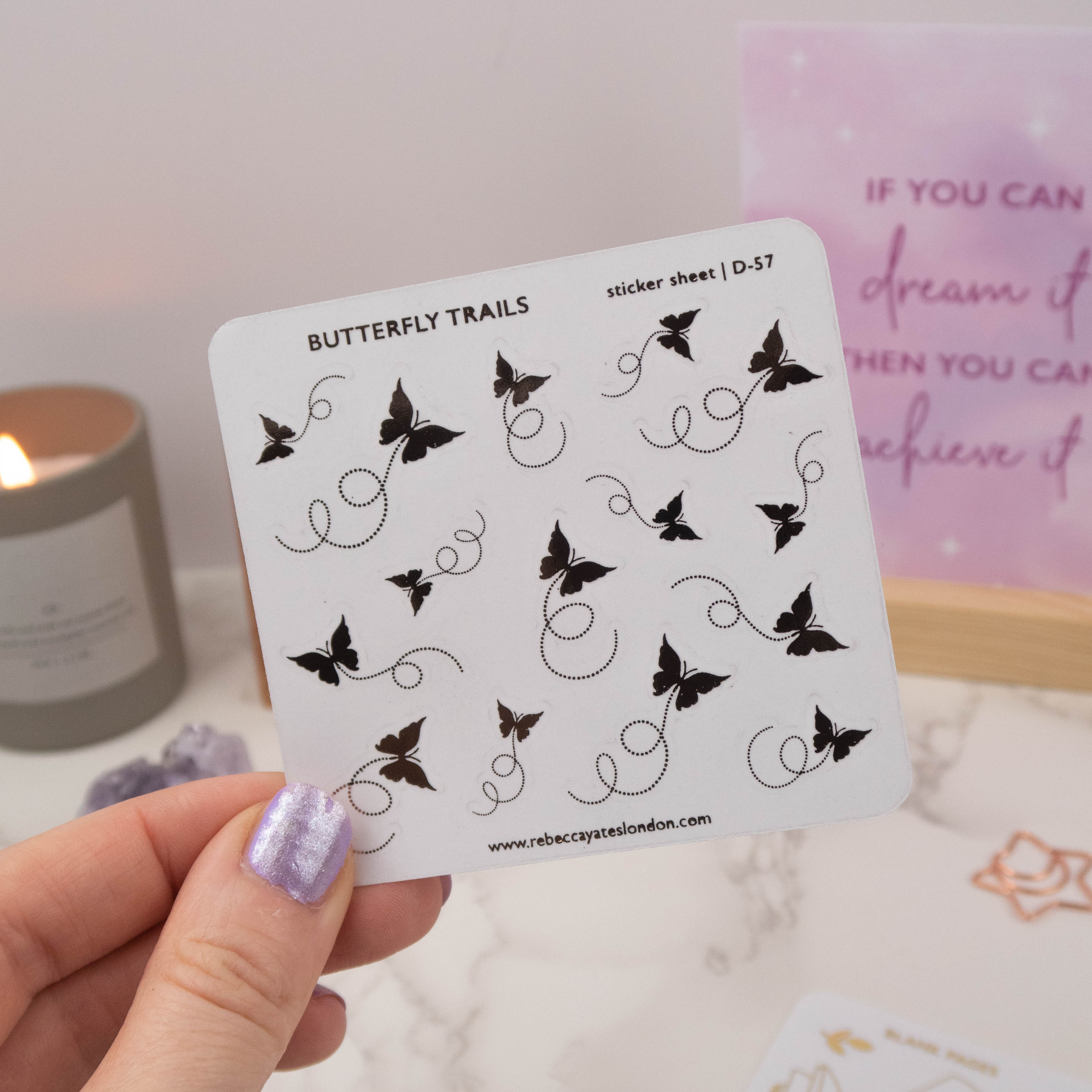 BUTTERFLY TRAILS - FOILED PLANNER STICKERS - Rebecca Yates