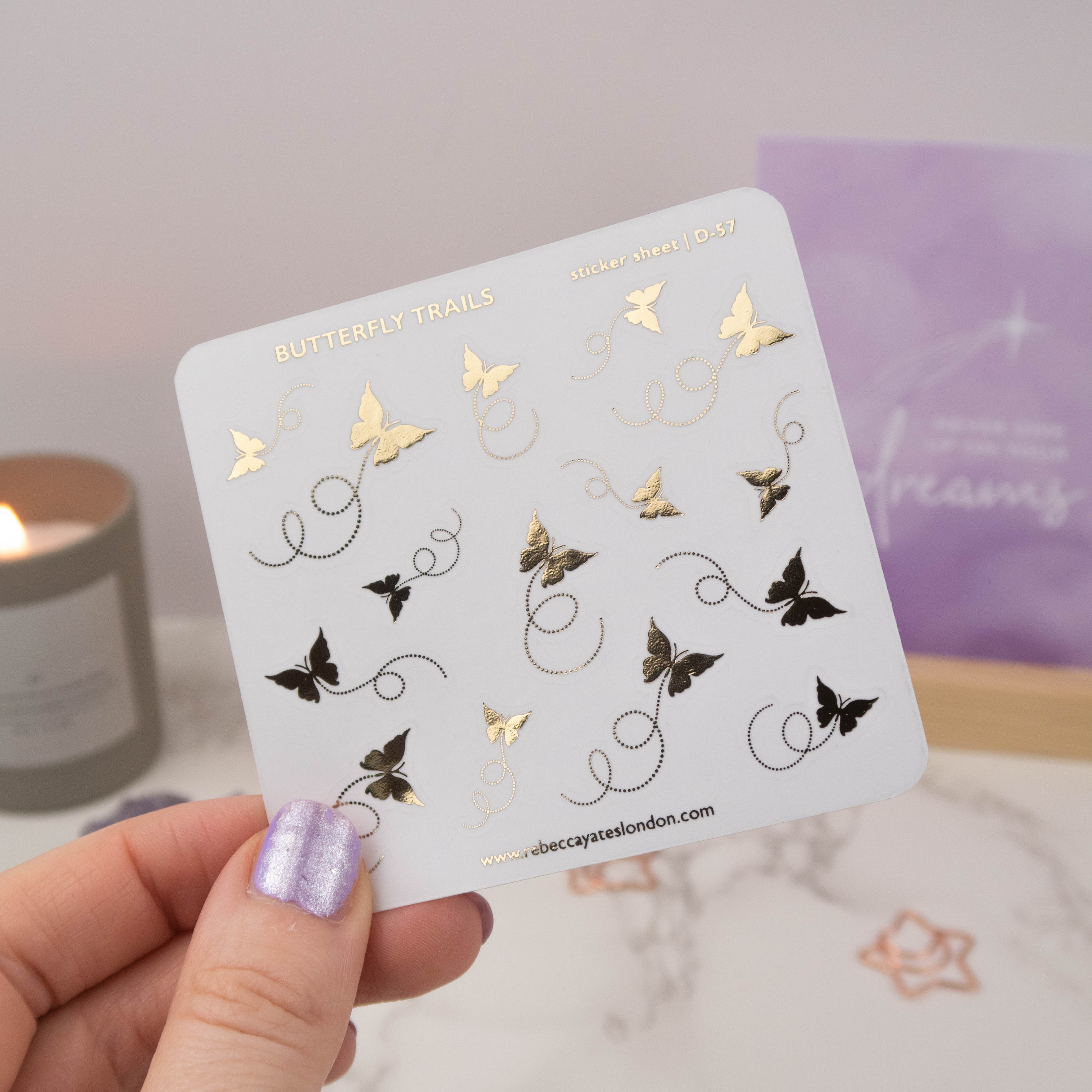 BUTTERFLY TRAILS - FOILED PLANNER STICKERS - Rebecca Yates