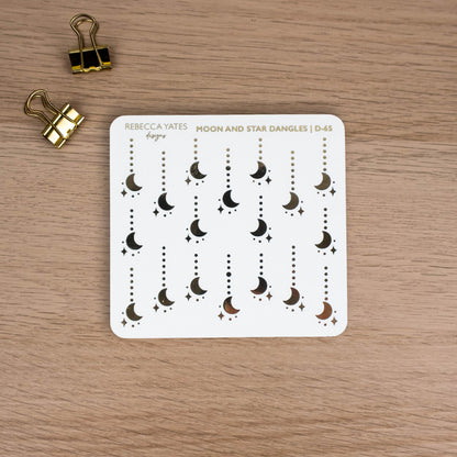 Moon and Star Dangles - D-65