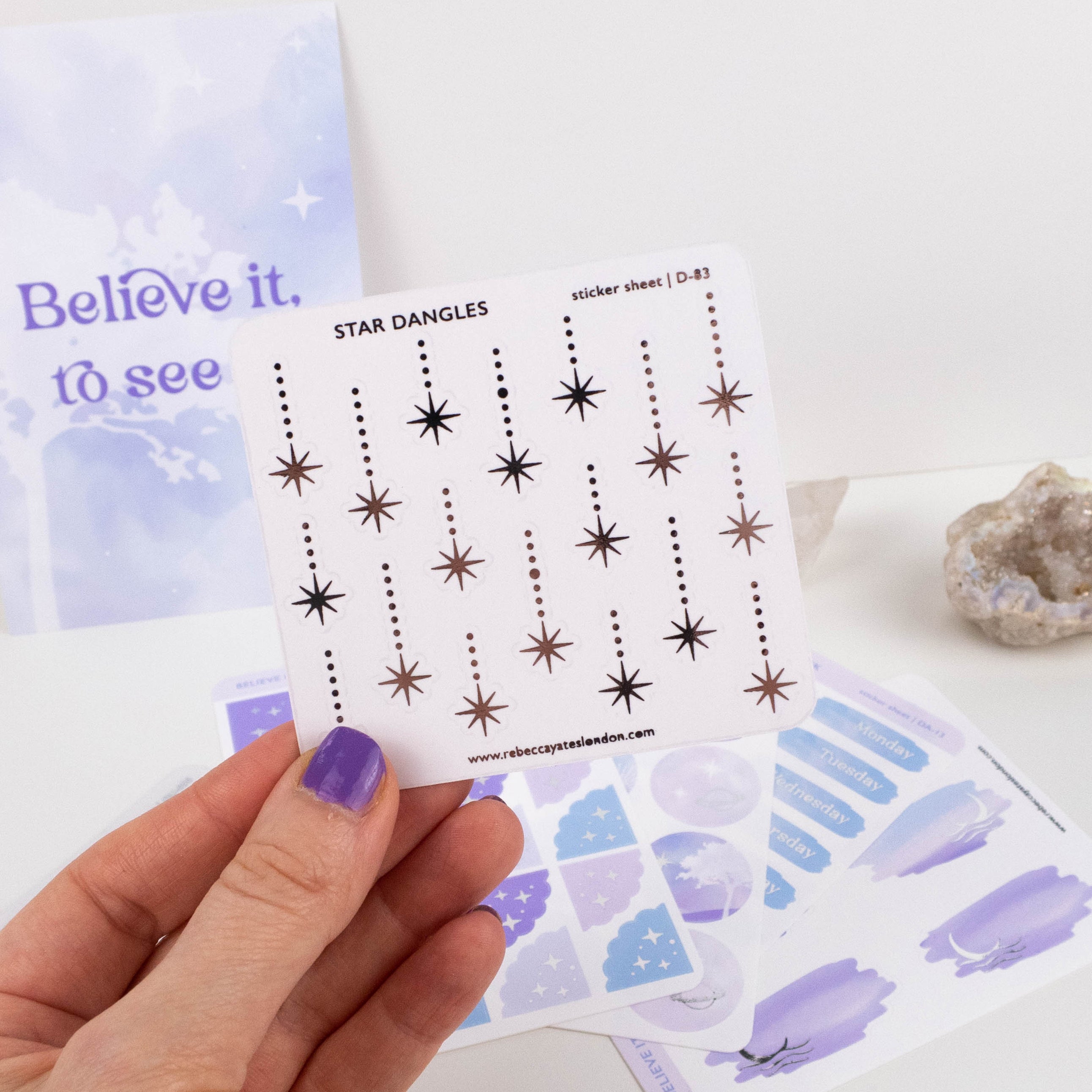 STAR DANGLES - FOILED PLANNER STICKERS - Rebecca Yates