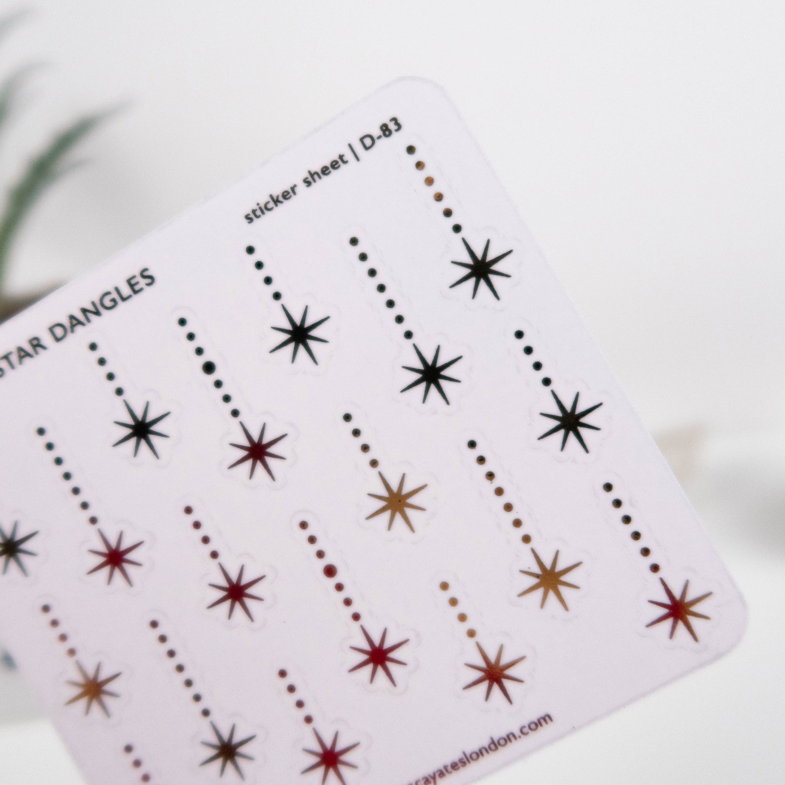 STAR DANGLES - FOILED PLANNER STICKERS - Rebecca Yates