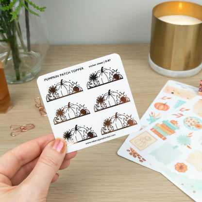 PUMPKIN PATCH TOPPER - FOILED PLANNER STICKERS - Rebecca Yates