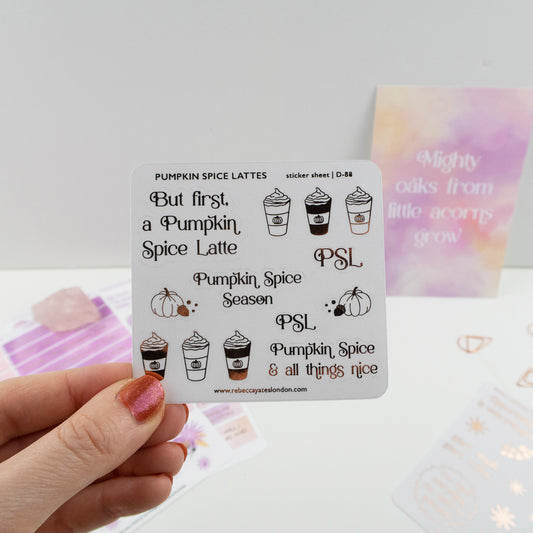 PUMPKIN SPICE LATTE - FOILED PLANNER STICKERS