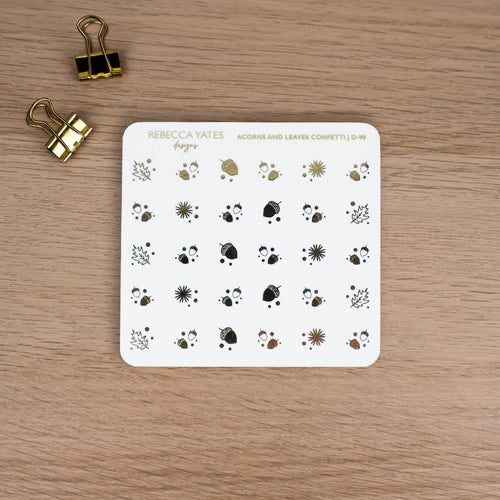 Acorns and Leaves Confetti - D-90