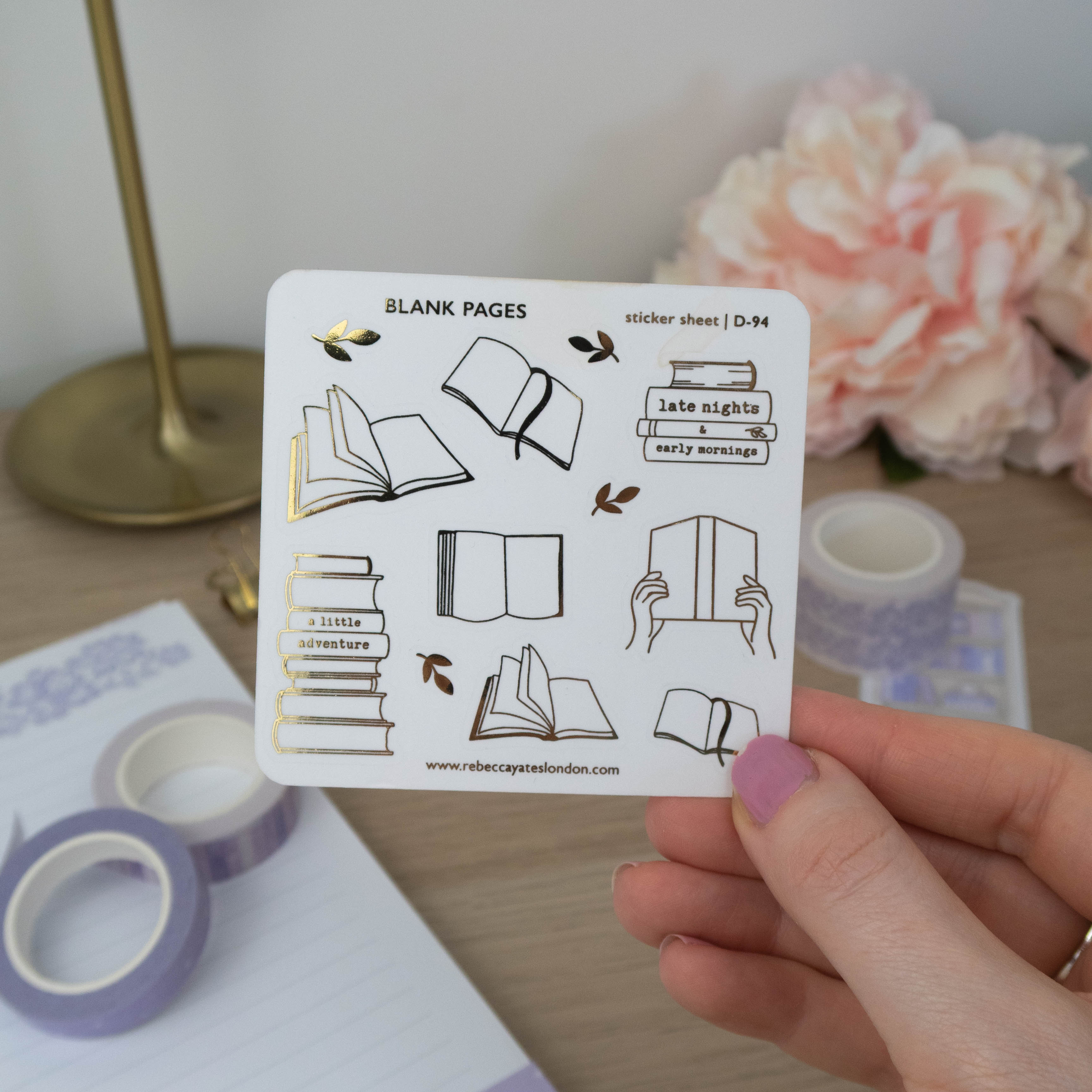 BLANK PAGES - FOILED PLANNER STICKERS - Rebecca Yates