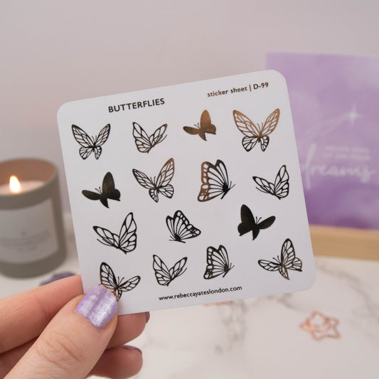 BUTTERFLIES - FOILED PLANNER STICKER SHEET