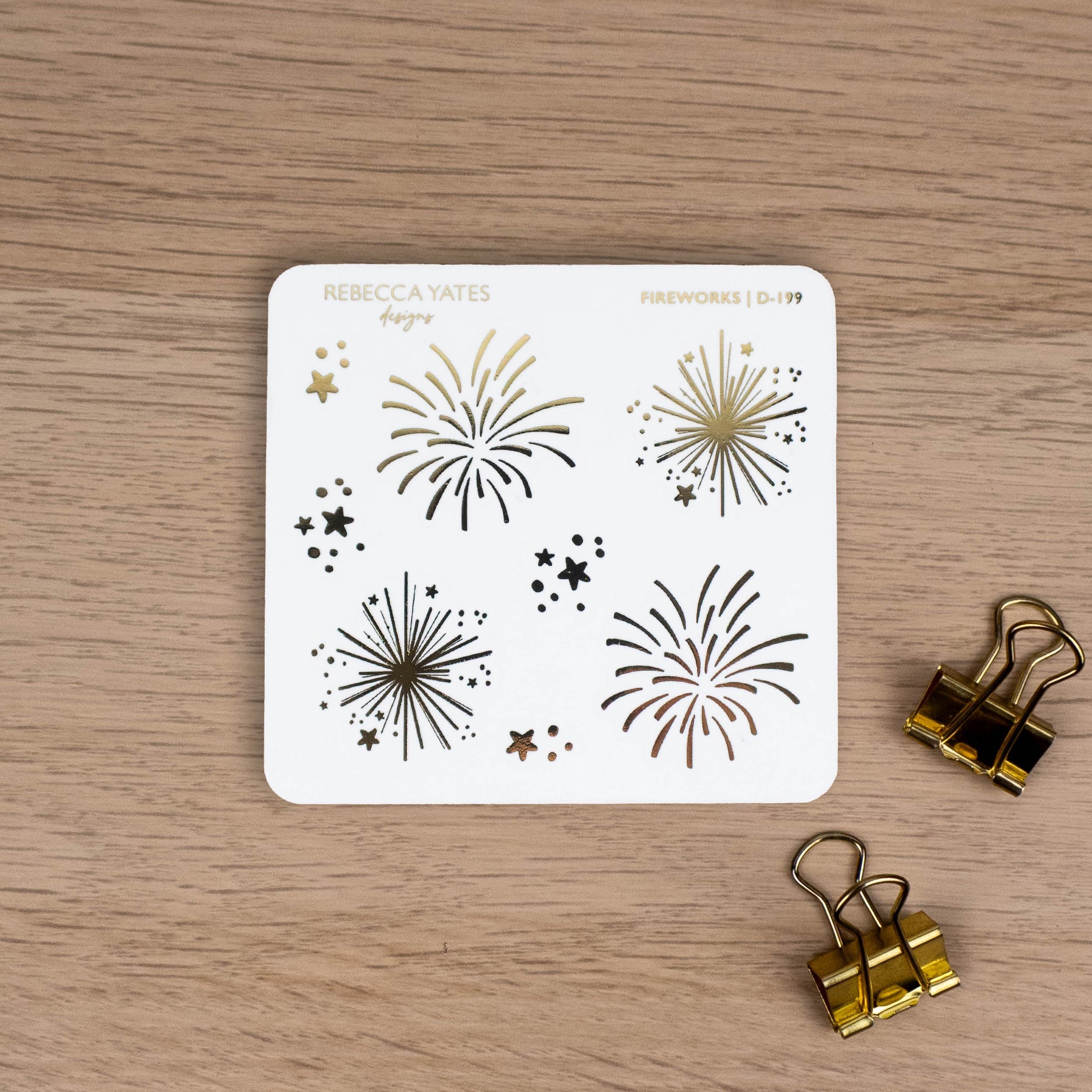 Fireworks Foiled Planner Stickers D-199