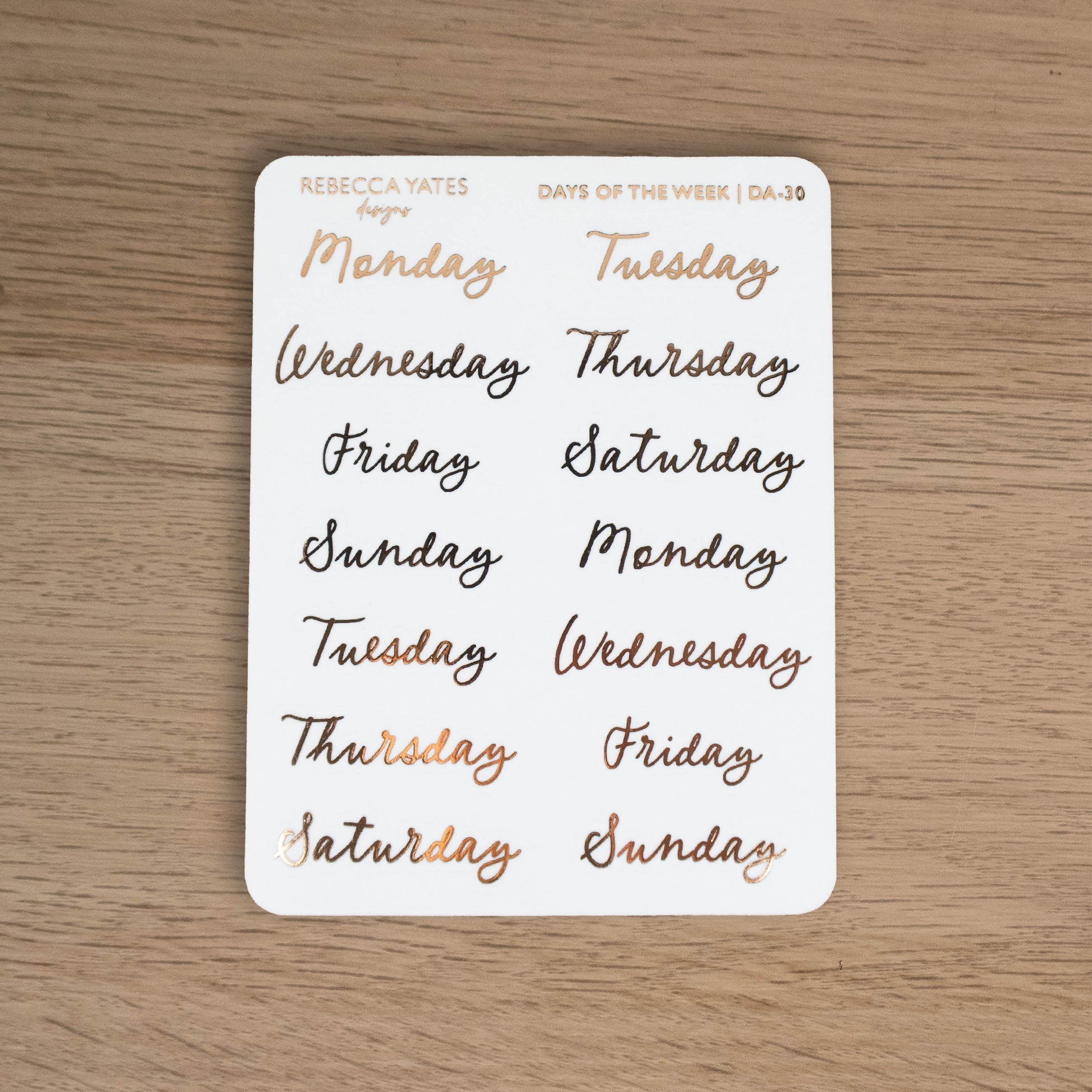 Days of the Week (Silver Linings) - DA-30