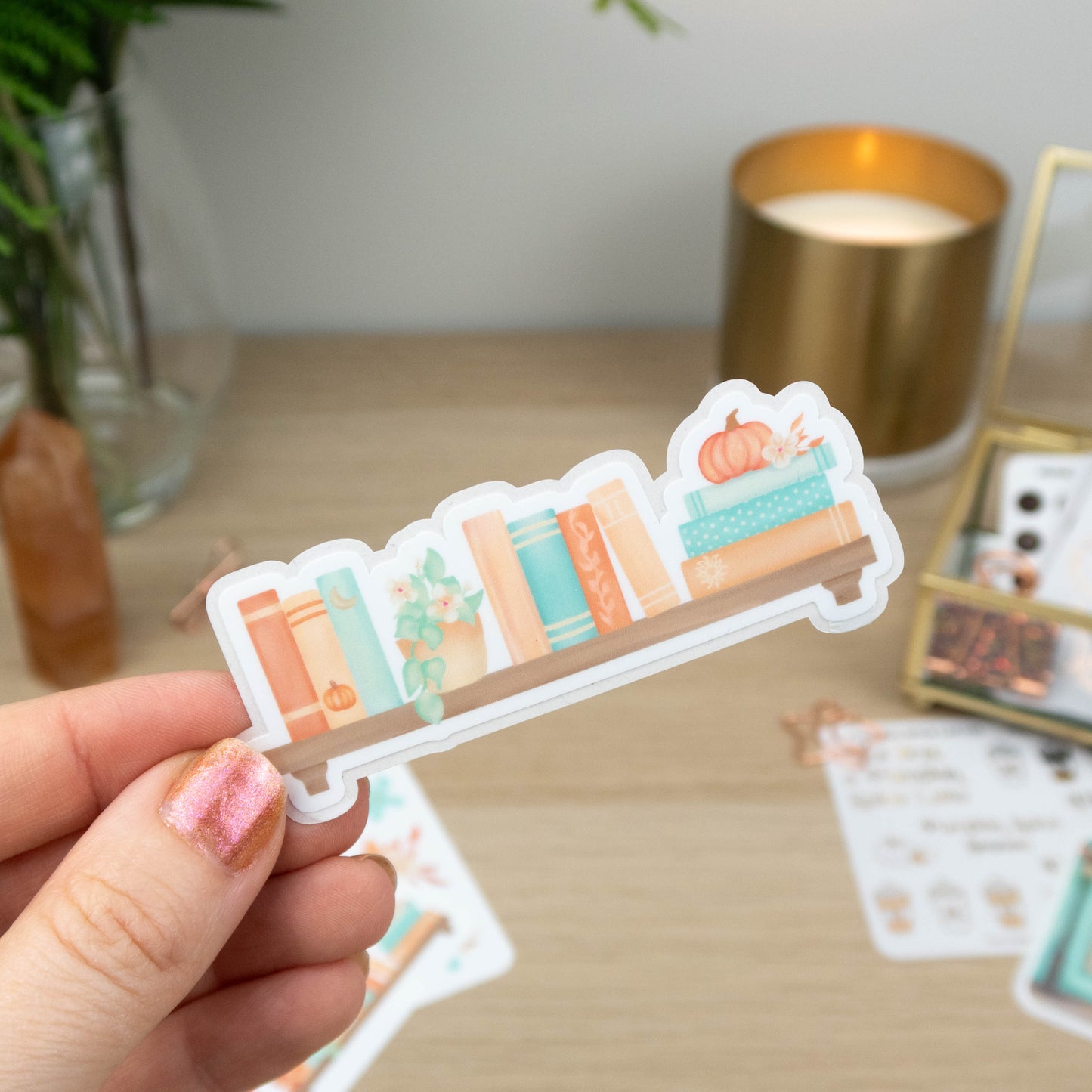 AUTUMN BOOKSHELF - SINGLE STICKER