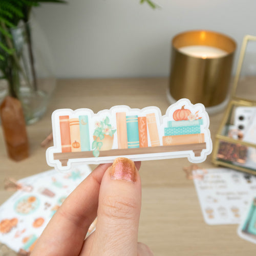 AUTUMN BOOKSHELF - SINGLE STICKER - Rebecca Yates