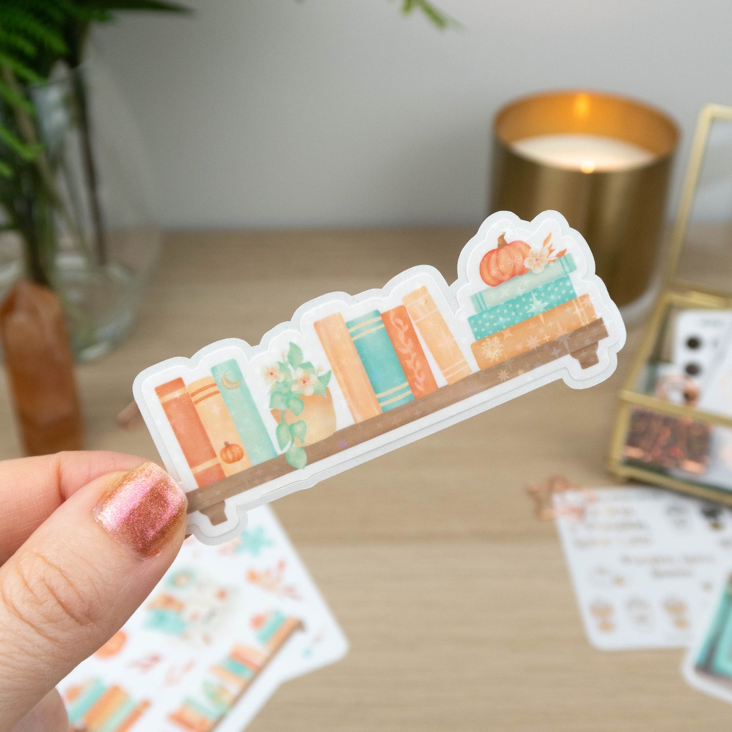 AUTUMN BOOKSHELF - SINGLE STICKER