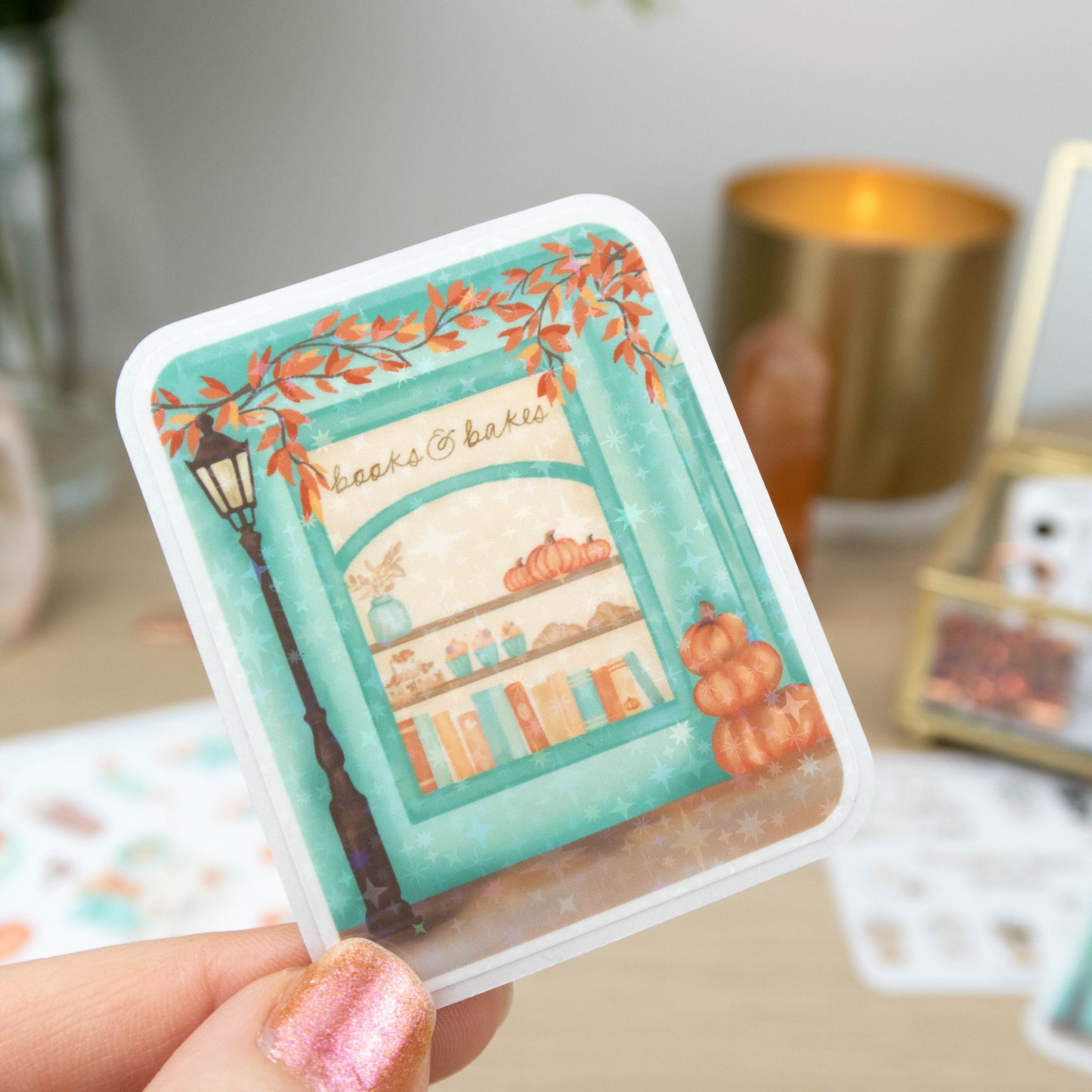 BOOKS & BAKES - SINGLE STICKER