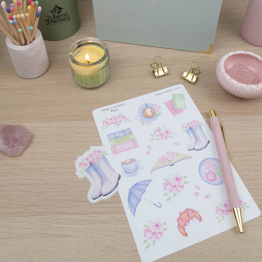 SWEET SPRING DECO - STICKER SHEET - Rebecca Yates