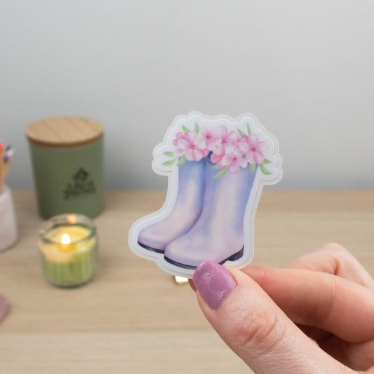 SPRING WELLIES - SINGLE STICKER - Rebecca Yates