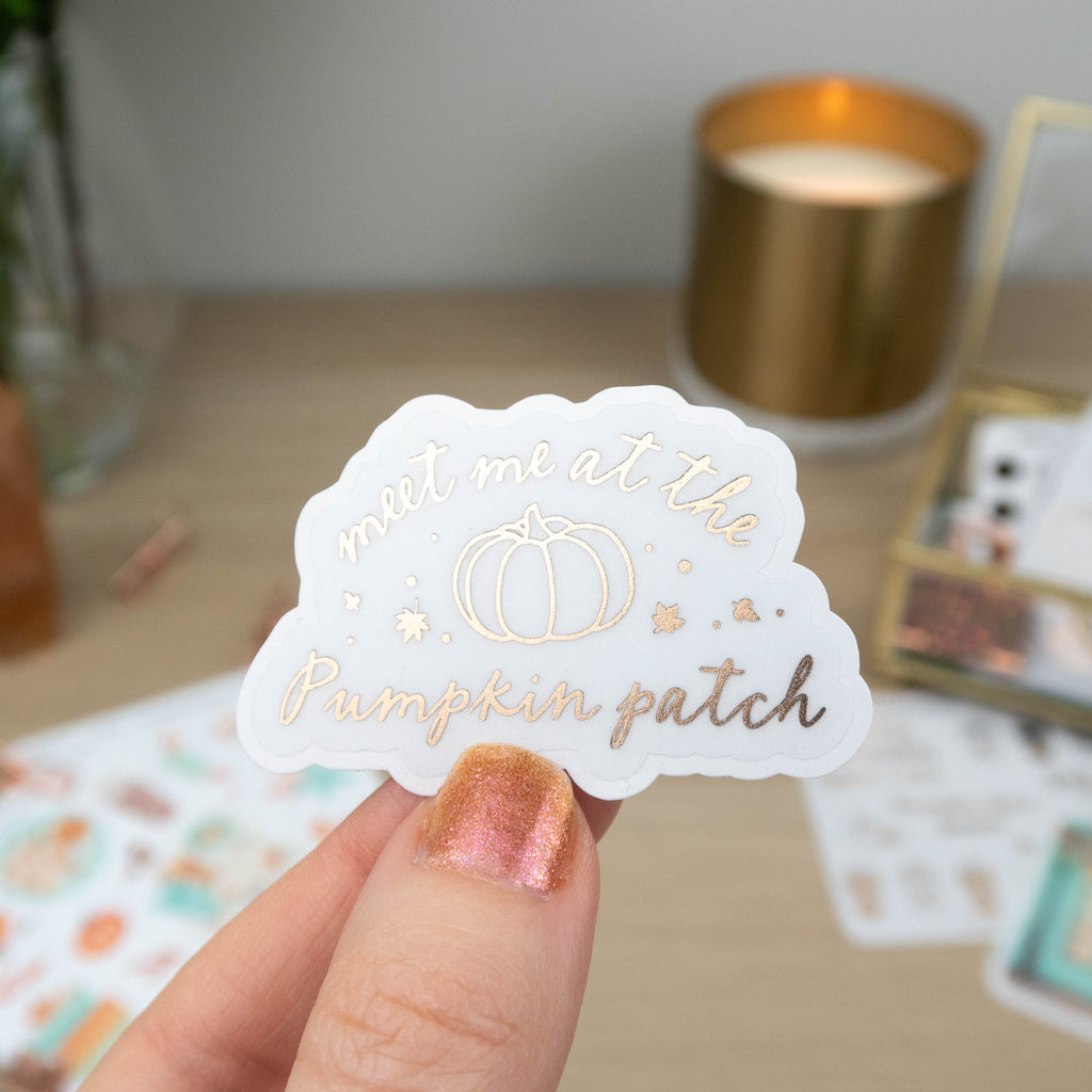 MEET ME AT THE PUMPKIN PATCH - SINGLE STICKER - Rebecca Yates