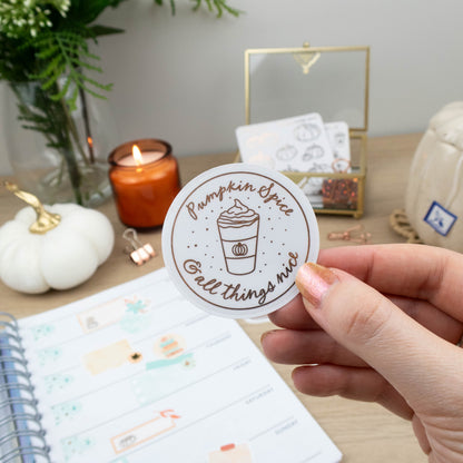 PUMPKIN SPICE & ALL THINGS NICE - SINGLE STICKER