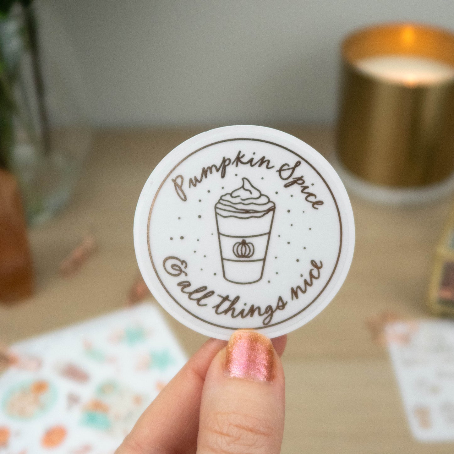 PUMPKIN SPICE & ALL THINGS NICE - SINGLE STICKER
