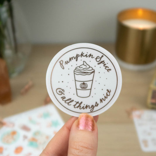 PUMPKIN SPICE & ALL THINGS NICE - SINGLE STICKER