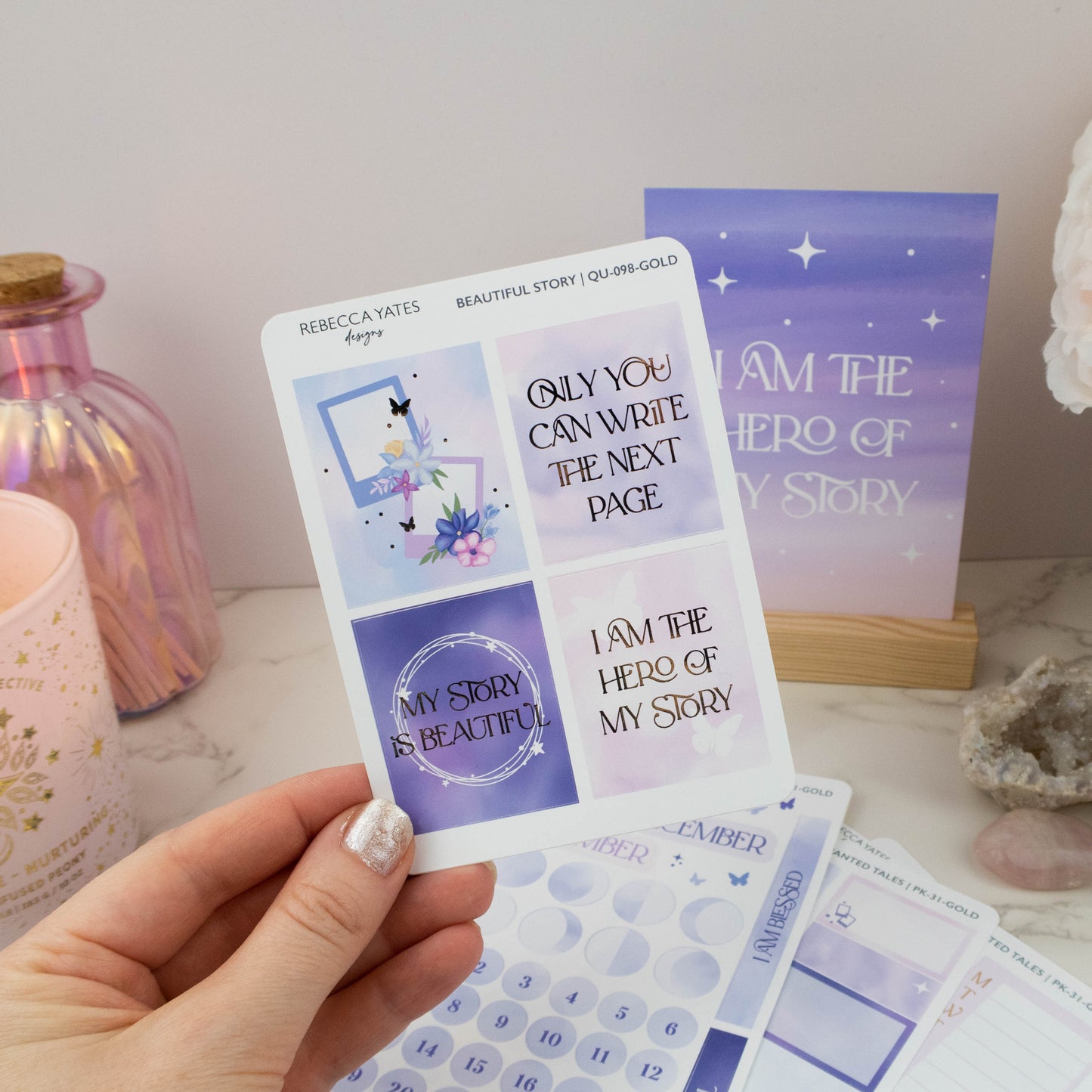 BEAUTIFUL STORY - FOILED PLANNER STICKER QUOTES