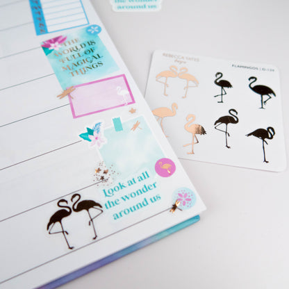 FLAMINGOS - FOILED STICKER SHEET