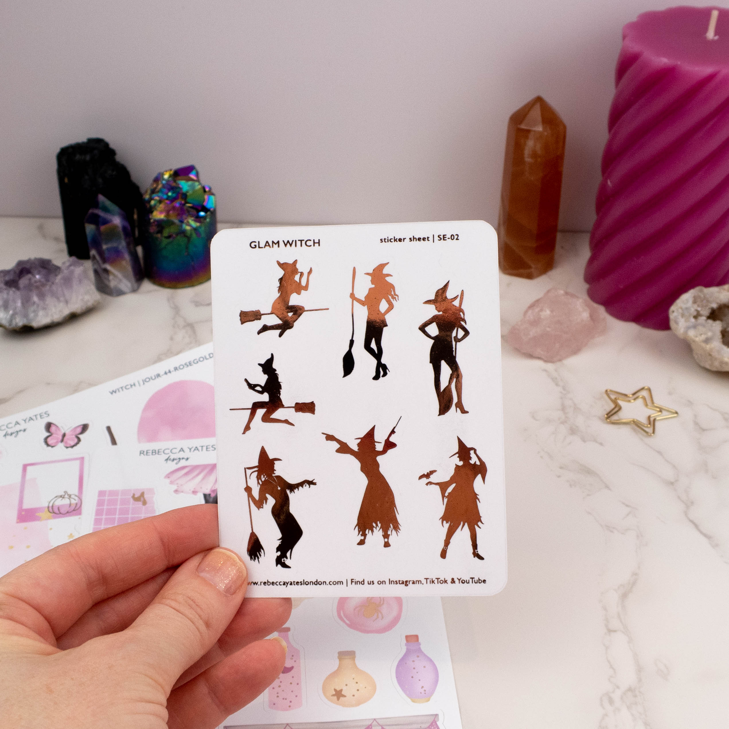 GLAM WITCH - FOILED PLANNER STICKERS - Rebecca Yates