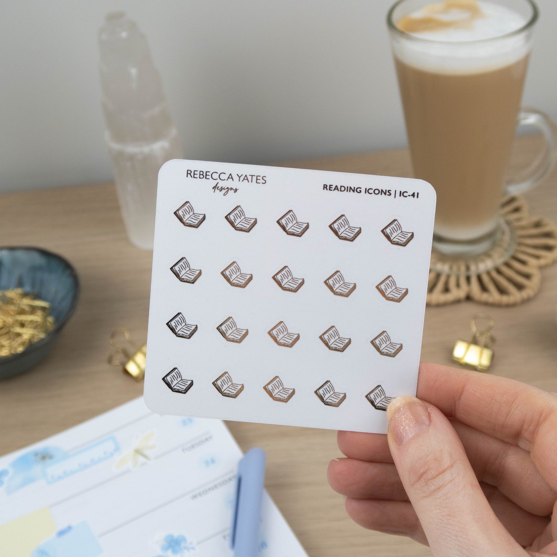 BOOKS - FOILED PLANNER STICKERS - Rebecca Yates