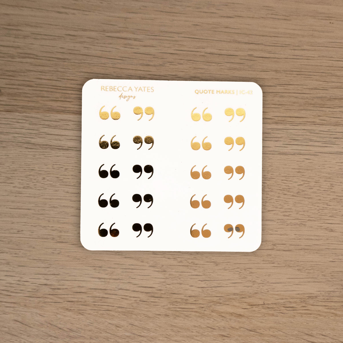 QUOTE MARKS - FOILED STICKER SHEET