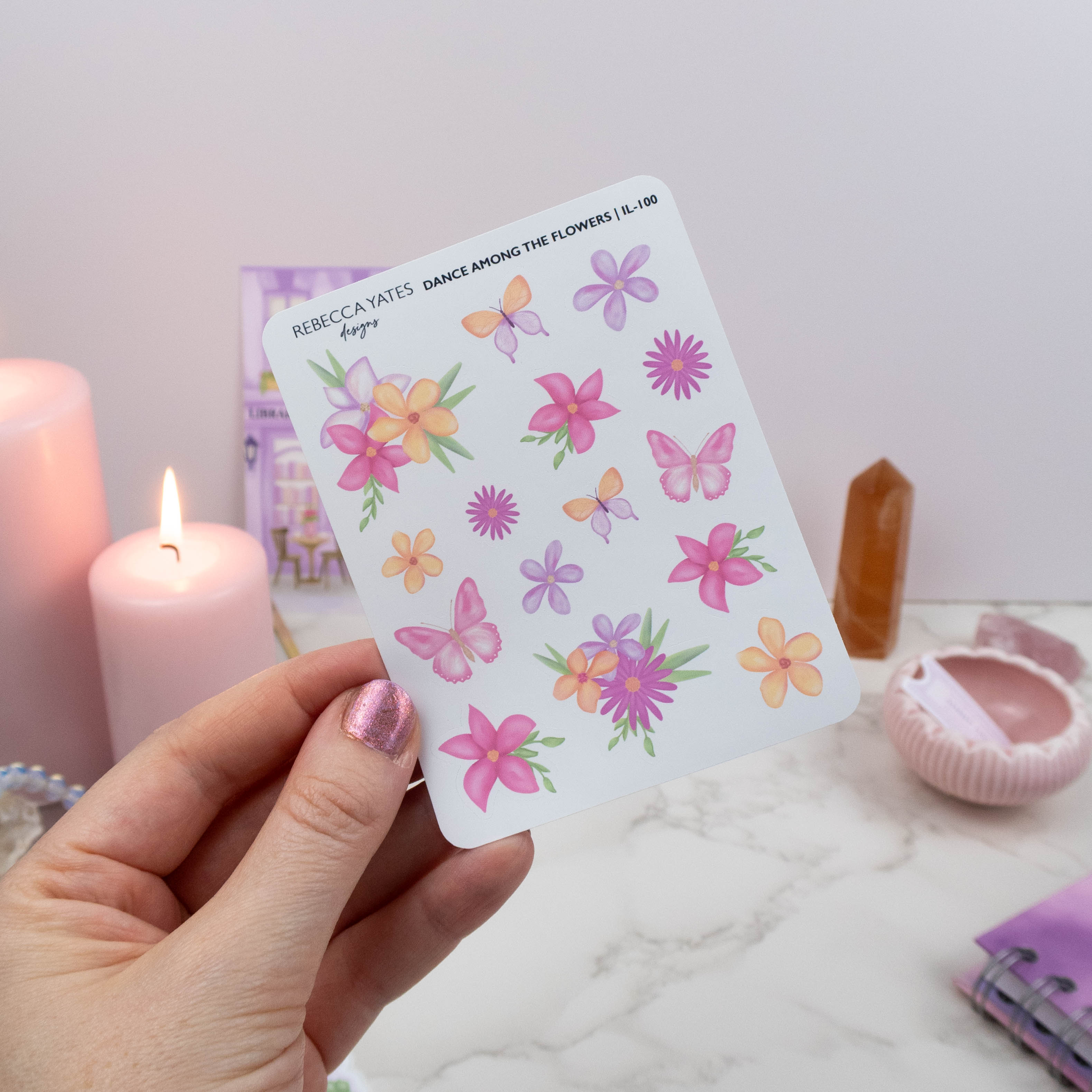 DANCE AMONG THE FLOWERS - PLANNER STICKER SHEET - Rebecca Yates