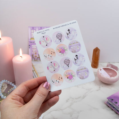 IN THE SKY CIRCLES - PLANNER STICKER SHEET