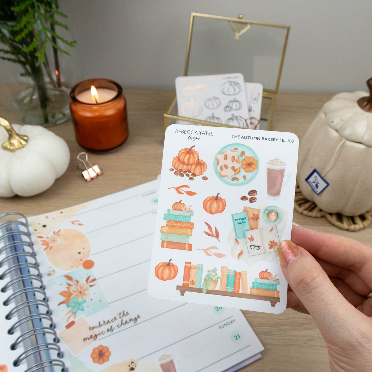 THE AUTUMN BAKERY - PLANNER STICKER SHEET - Rebecca Yates